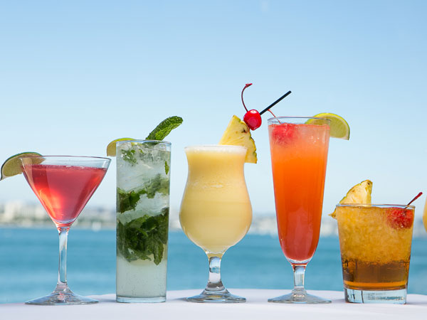 Various tropical beverages