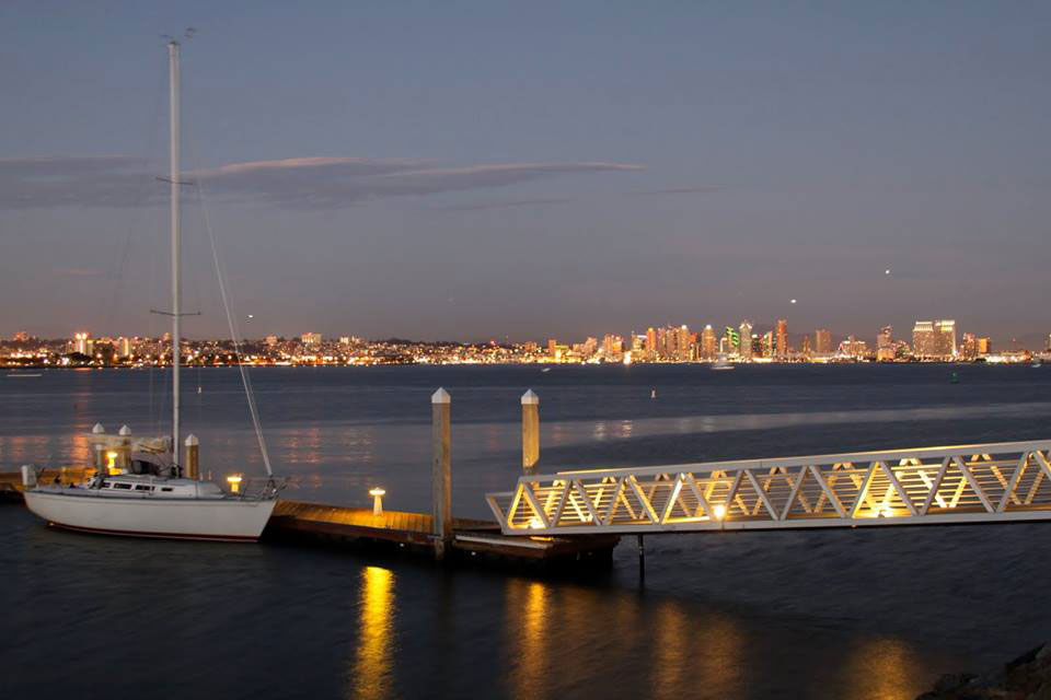 View of San Diego on the water