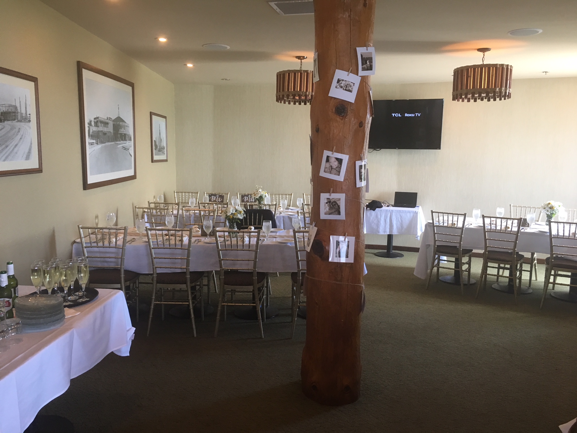 room set up for a wedding ceremony